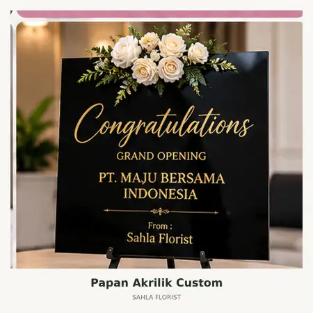 Papan Bunga Akrilik Smesco